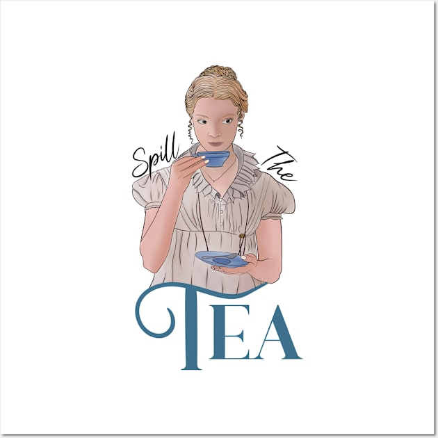 Spill the Tea: Text Style #2 Wall Art by Thelunarwoodco